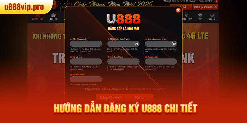 đăng ký u888